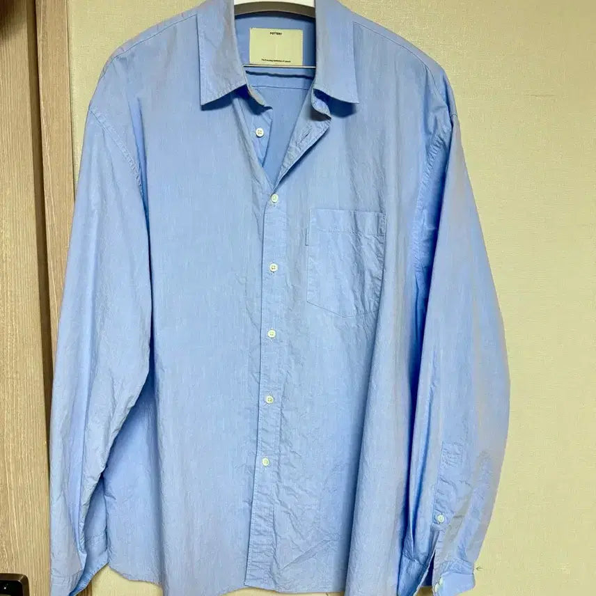 [BUNJANG] Pottery Comfort Shirt Sax Blue / 포터리 컴포트 셔츠 삭스블루
