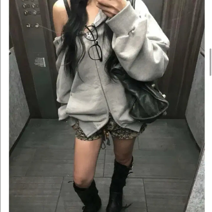 [BUNJANG] Oversized Hooded Zip-Up / 오버핏 후드집업 하몽