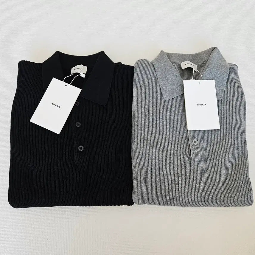 [BUNJANG] The Row Cotton Rib Half Knit Black, Mid Grey Bundle Set / (새제품 2장일괄)인더로우/코튼 립 하프 니트 블랙,미드그레이/3사이즈