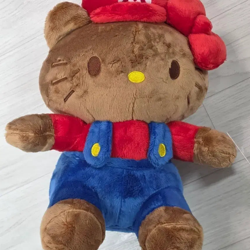 [BUNJANG] Sanrio Hello Kitty x Super Mario Medium Plush / 헬로키티 슈퍼마리오 중형