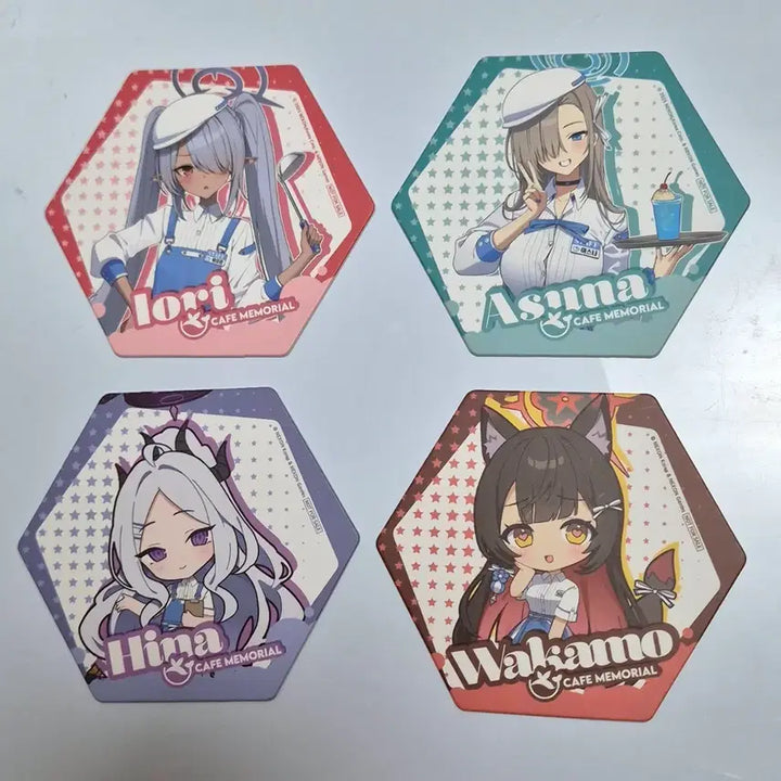 [BUNJANG] Blue Archive Cafe Memorial Coaster Set (Hina, Wakamo, Asuna, Iori) / 블루 아카이브 카페 메모리얼 코스터 (아스나 이오리)