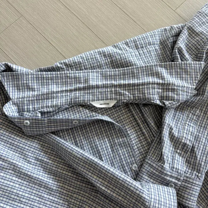 [BUNJANG] Nonnode Flexible String Shirt Sky Blue / (2) 논노드 플렉시블 스트링 셔츠 스카이 블루