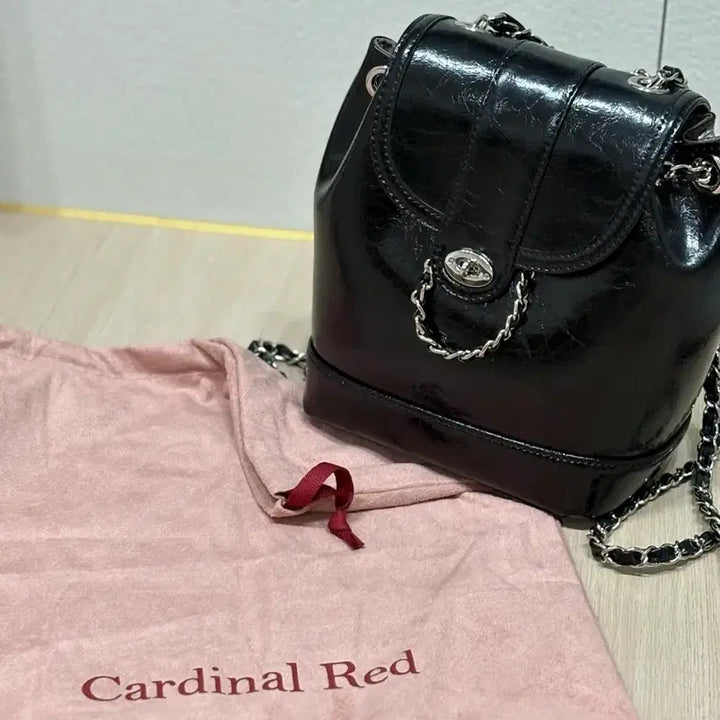 [BUNJANG] Cardinal Red Houah Bag Black Silver Hardware with Inner Bag / 카디널레드 하우아백 블랙은장 (+이너백포함)