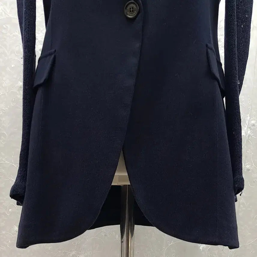[BUNJANG] Brunello Cucinelli Navy Knit Sleeve Jacket (Size 55) / 브루넬로  쿠치넬리 자켓 55