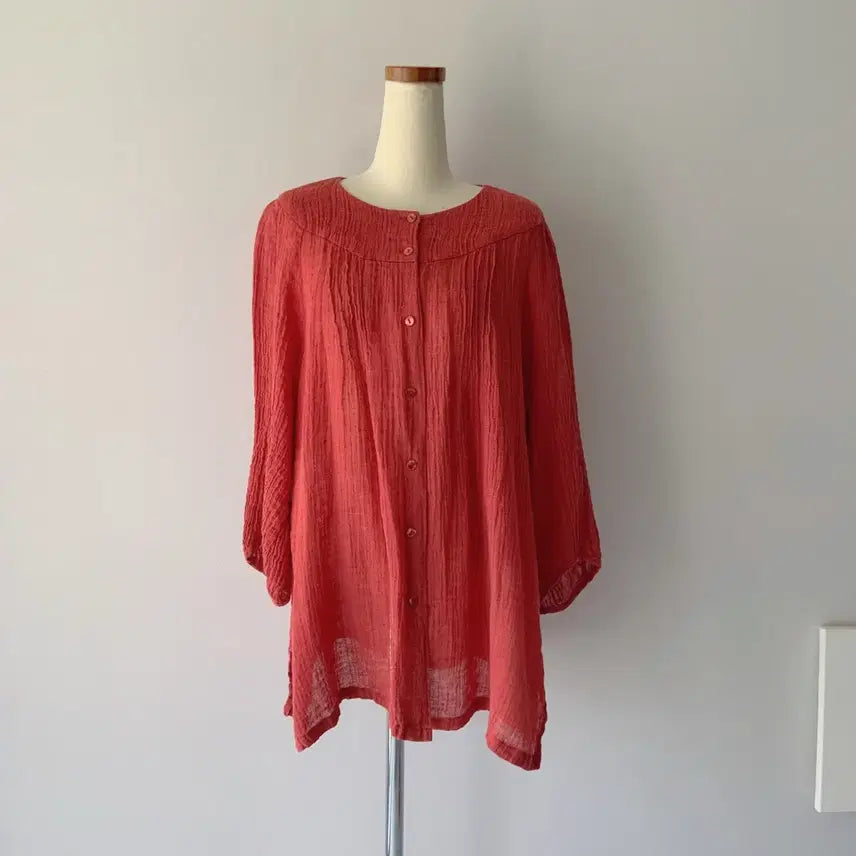 [SOLD OUT] 이새 55 isae 린넨 셔츠 레드