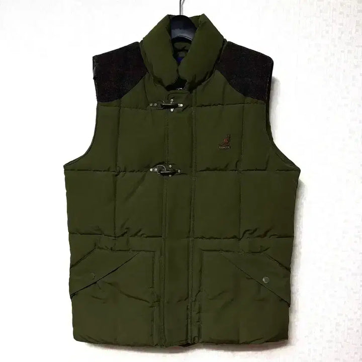 [BUNJANG] Kangol Khaki Padded Vest Jacket L / [L,100]캉골 조끼 패딩 베스트 자켓 카키