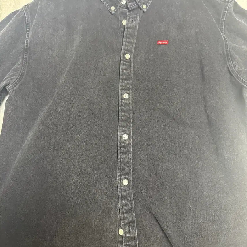 [BUNJANG] Supreme Small Box Shirt Washed Black 24SS / 슈프림 스몰 박스 셔츠 워시드 블랙 - 24SS