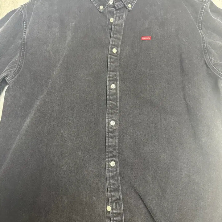 [BUNJANG] Supreme Small Box Shirt Washed Black 24SS / 슈프림 스몰 박스 셔츠 워시드 블랙 - 24SS