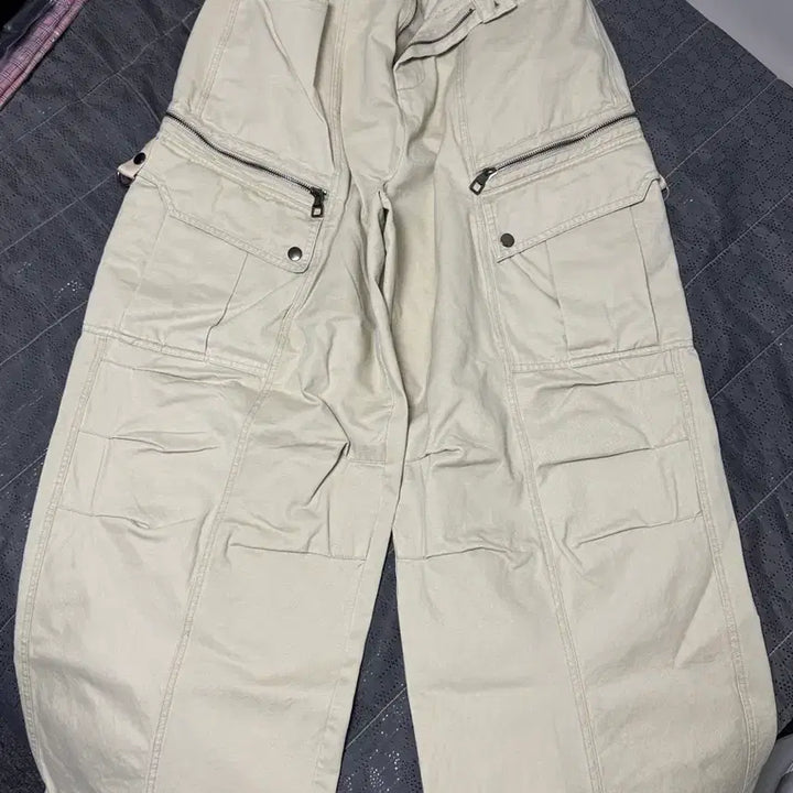 [BUNJANG] Zipper Cargo Pants / (새상품)지퍼 카고 바지 팬츠