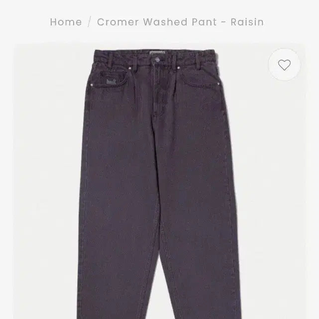 [BUNJANG] HUF Cromer Washed Pant Raisin 34 / HUF CROMER WASHED PANT [RAISIN] 34