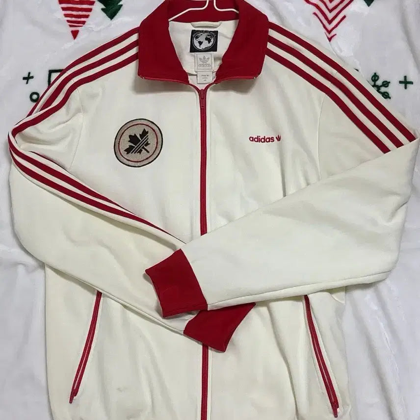[BUNJANG] Adidas Jersey Canada White Red Size 110 / *110* 아디다스 져지 캐나다 화이트 레드 흰빨
