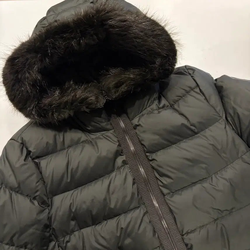 [BUNJANG] Moncler Hooded Fur Belted Down Padded Jacket Women&