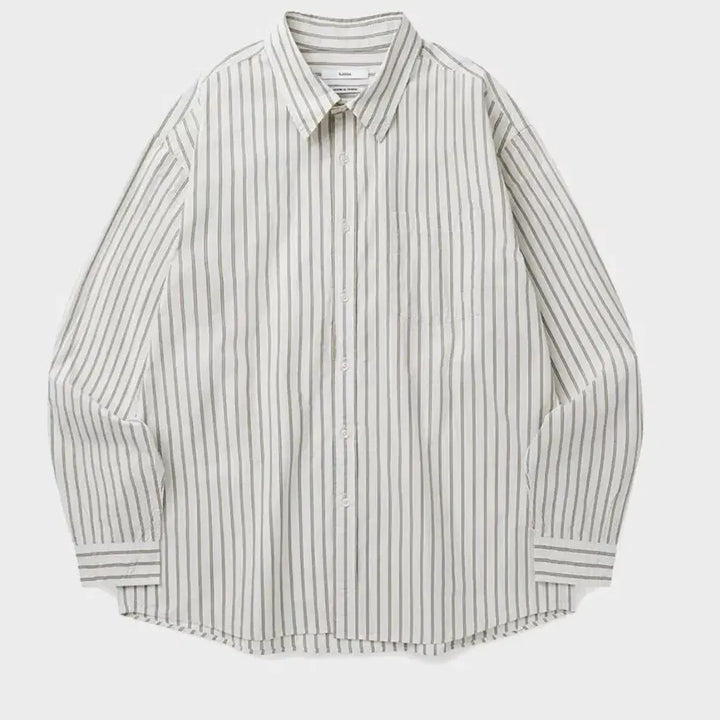 [BUNJANG] Kamia Japanese Stripe Shirt L / 카미아 제페니즈 스트라이프 셔츠 L