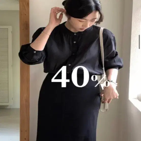 [SOLD OUT] 모아빈 moibin Lid modal 블라우스 블랙