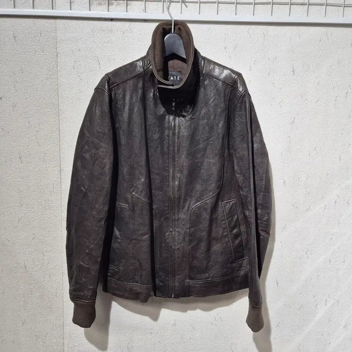 [BUNJANG] Tate Brown Lambskin Leather Jacket / TATE 양가죽 자켓 브라운