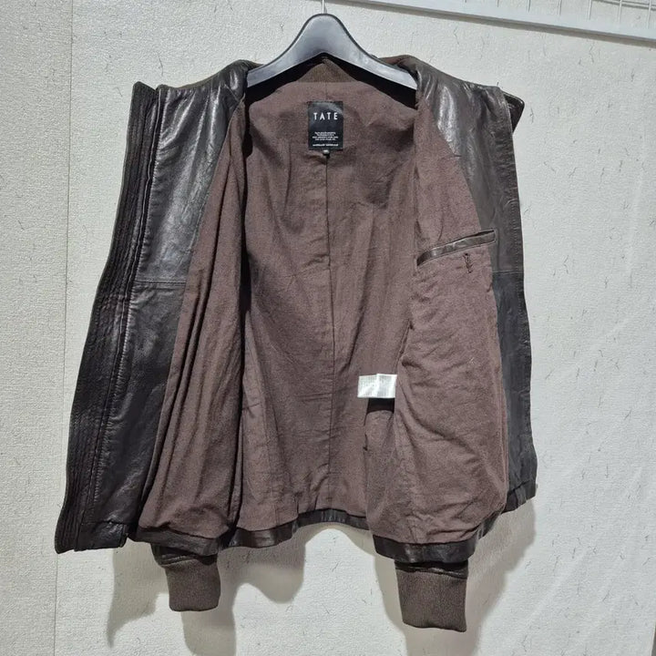 [BUNJANG] Tate Brown Lambskin Leather Jacket / TATE 양가죽 자켓 브라운