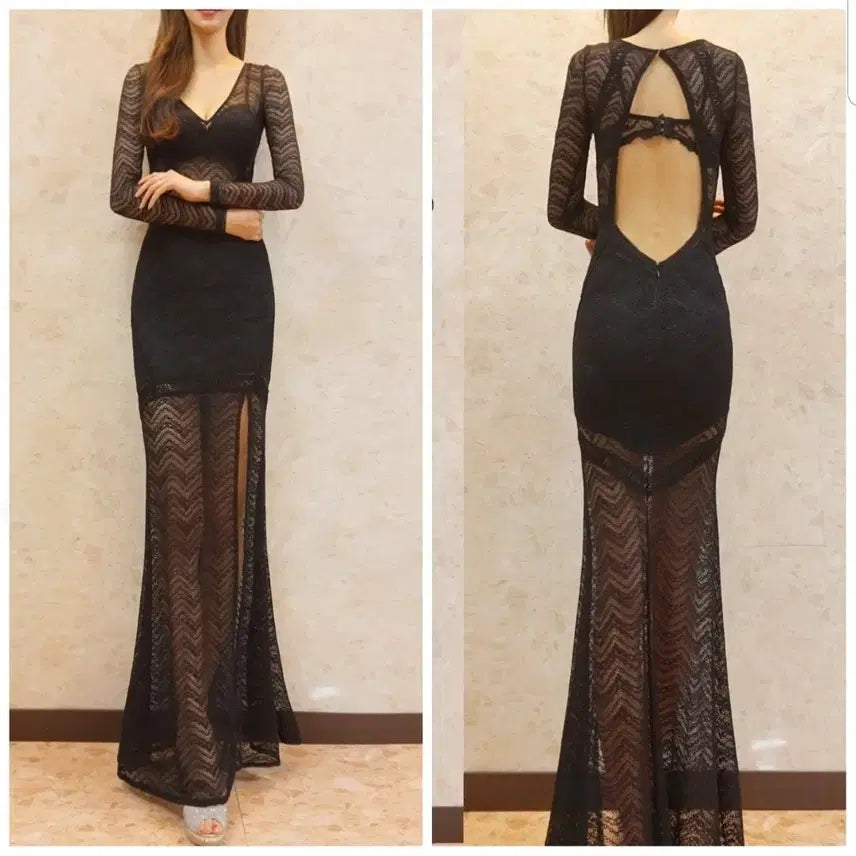 [BUNJANG] Immanuel Long Sleeve Lace Dress / [66]긴팔레이스 드레스 롱원피스 홀복