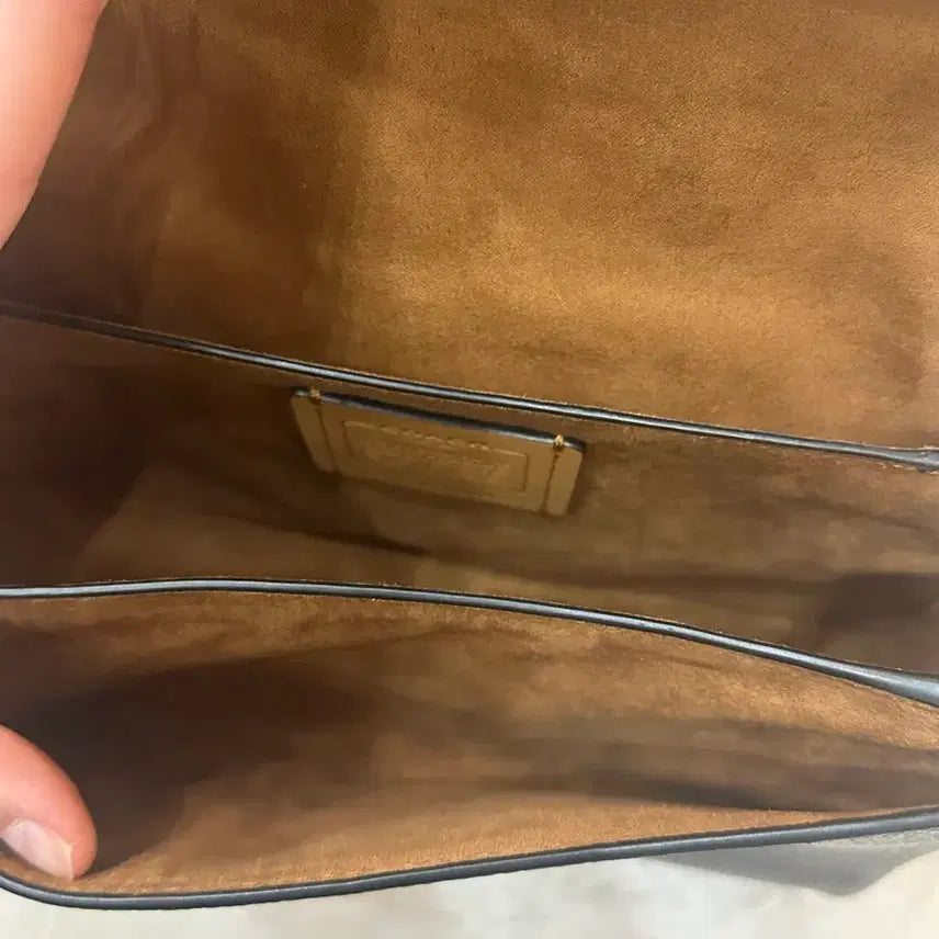 [BUNJANG] Coach Black Leather Crossbody Bag / 코치 블랙 레더 크로스백