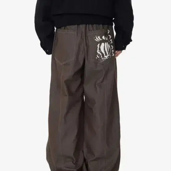 [BUNJANG] Arcam Pintuck Print Denim Pants Brown / 아캄 핀턱 프린트 데님 팬츠 브라운