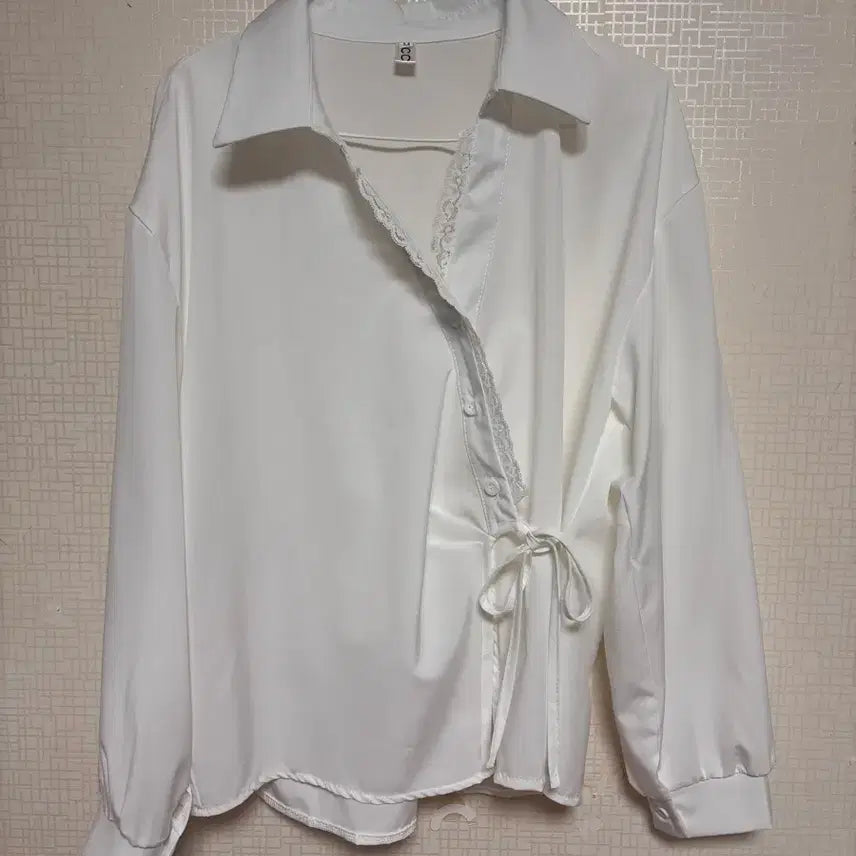 [BUNJANG] White Lace Blouse Shirt / 화이트 레이스 셔츠 블라우스