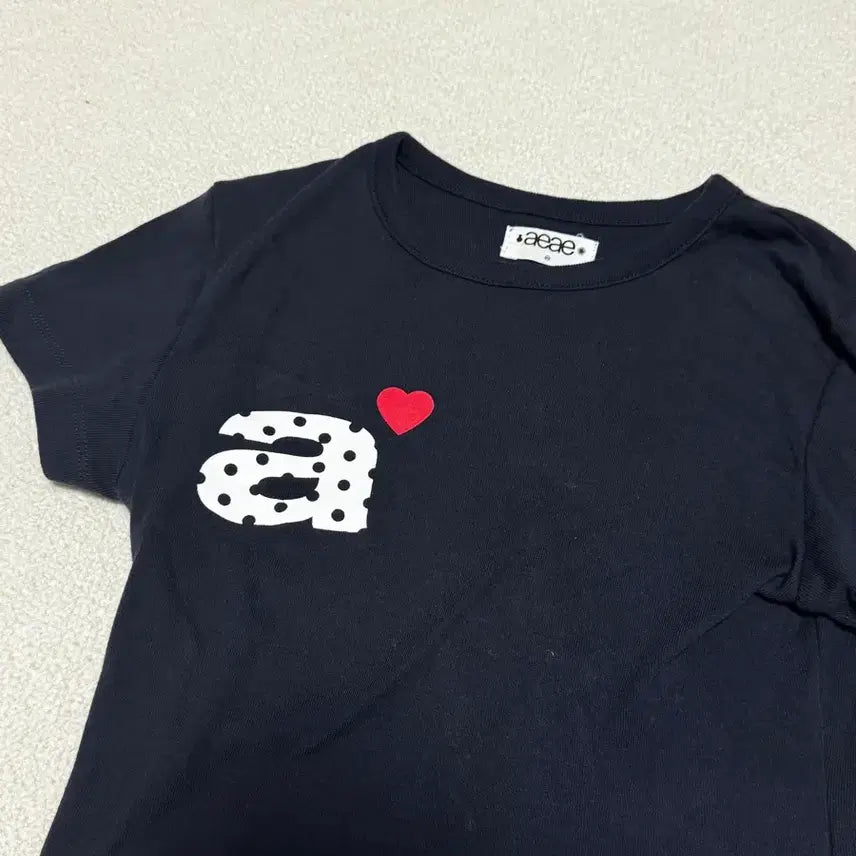 [BUNJANG] aeae Dot Short Sleeve T-Shirt Navy / aeae 에이이에이이 도트 반팔티 네이비