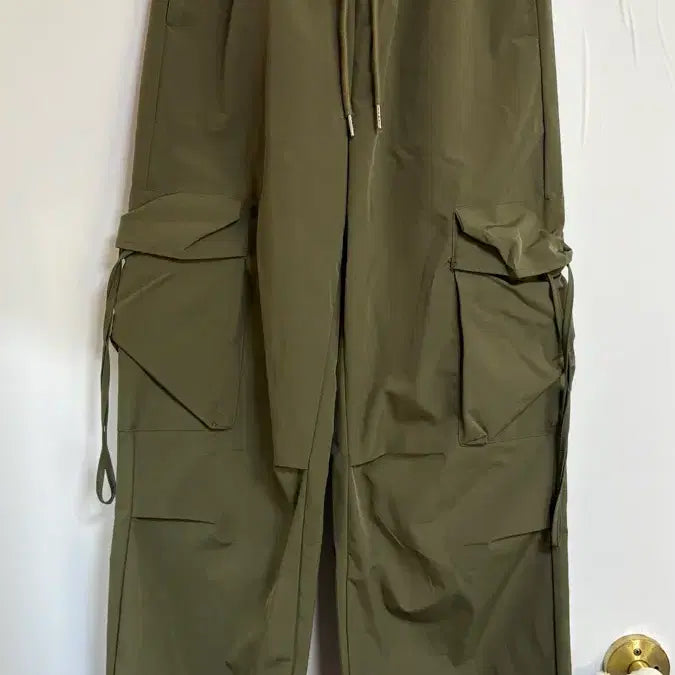 [BUNJANG] Khaki Wide Cargo Jogger Pants / 옷장정리!!! 카키색 와이드 카고 조거팬츠