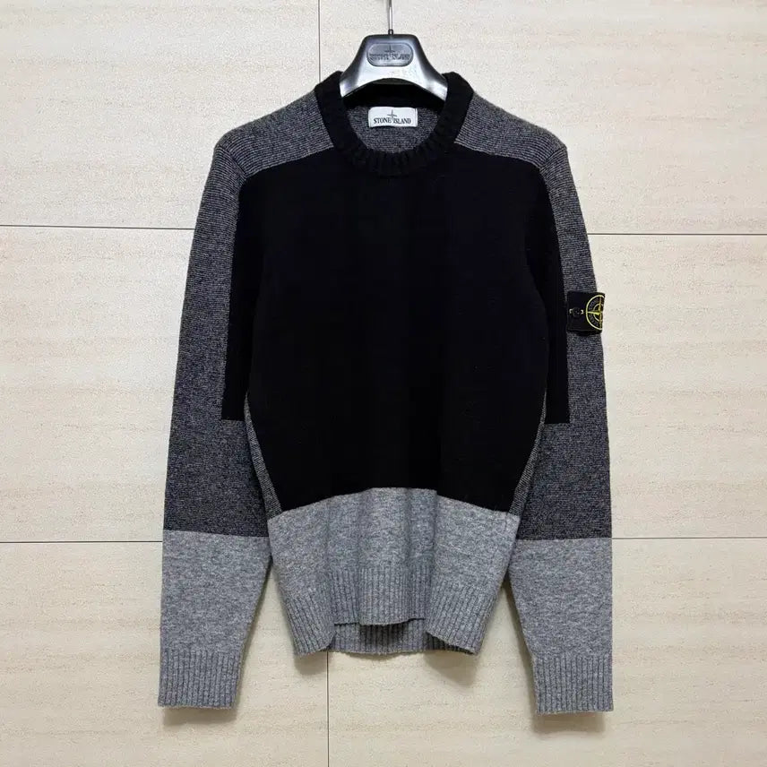 [BUNJANG] Stone Island Color Block Blend Knit / 백화점판)스톤아일랜드 컬러블록 블렌드 니트 M