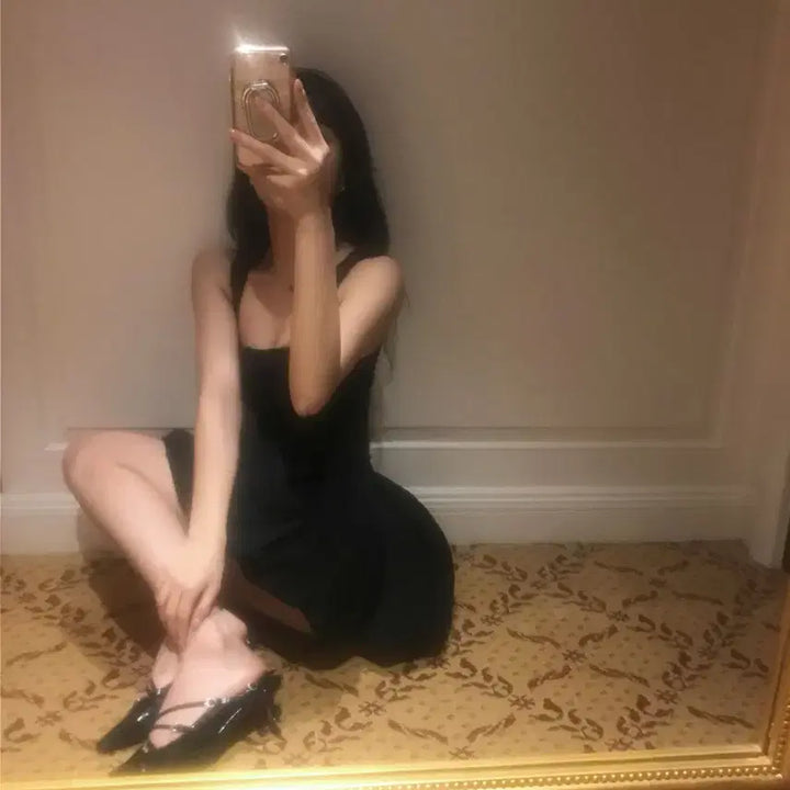 [BUNJANG] Cloud Emotion Velo Dress Black / 클라우드이모션 벨로 원피스 블랙