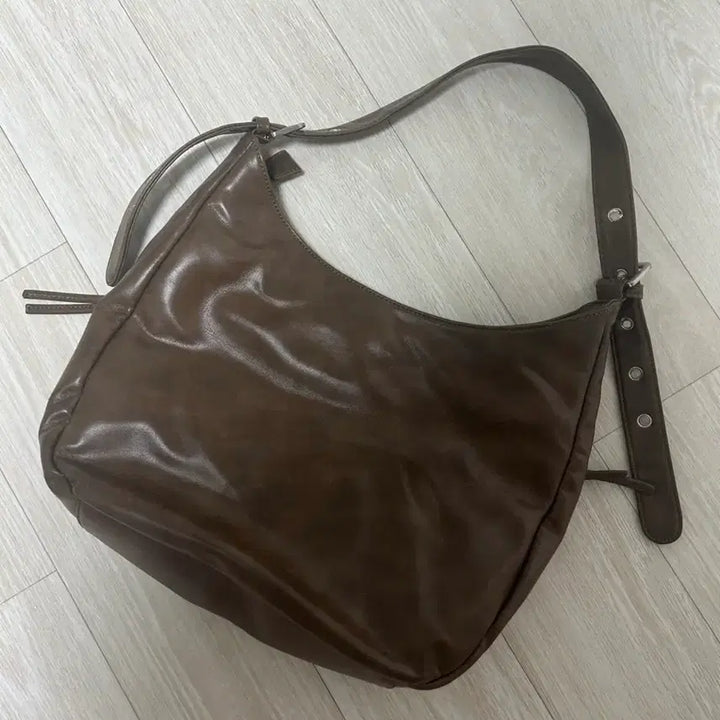 [BUNJANG] Cabara Square Line Shoulder Bag Brown / 스퀘어라인 카바라 cabara 브라운 숄더백 가방