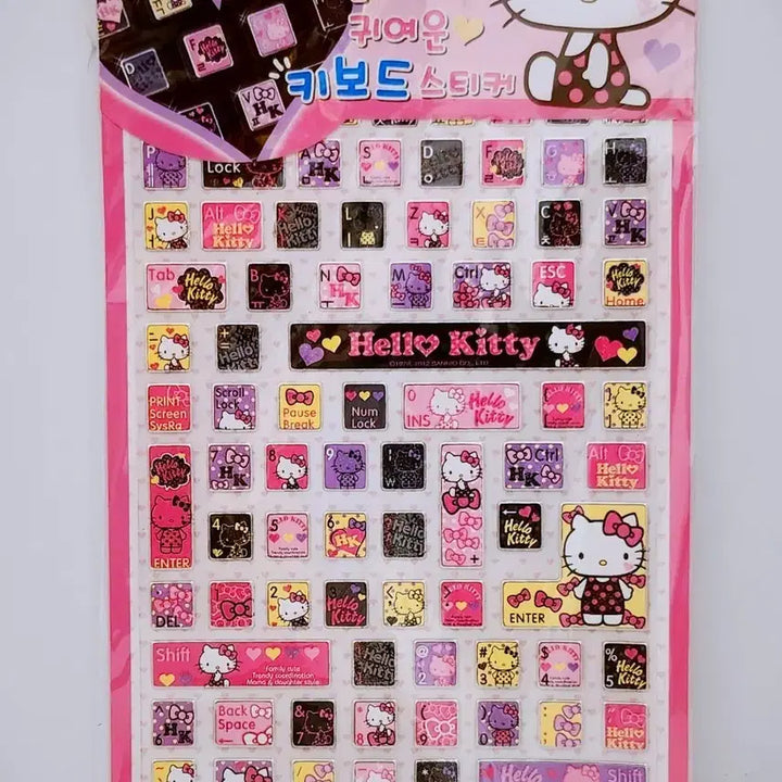 [BUNJANG] Hello Kitty 2012 Keyboard Deco Sticker Set / [고전문구] 2012 헬로키티 키보드 꾸미기 스티커