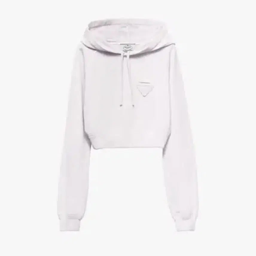 [BUNJANG] Prada Pink Cropped Hoodie / 프라다 핑크 크롭 후드티
