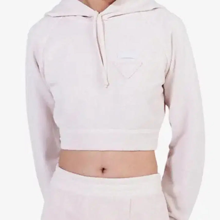[BUNJANG] Prada Pink Cropped Hoodie / 프라다 핑크 크롭 후드티