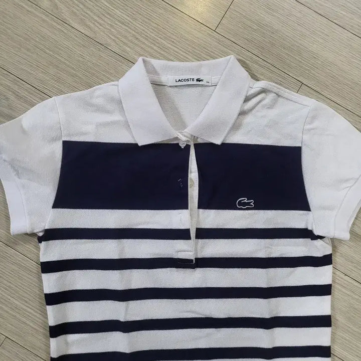 [BUNJANG] Lacoste Striped Collar Dress / 라코스테 스트라이프 카라 원피스