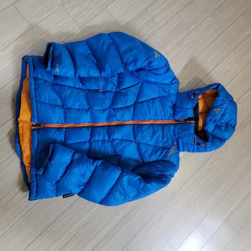 [BUNJANG] Scheffel Blue Orange Puffer Jacket / 쉐펠 블루 오렌지 패딩 자켓