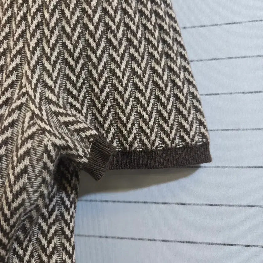 [BUNJANG] Polo Herringbone Knit Two-Piece Set / 폴로 헤링본 니트 투피스 세트