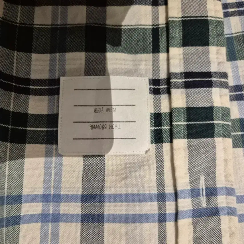 [BUNJANG] Thom Browne Blue Green Check Shirt / 톰브라운 블루 그린 체크 셔츠