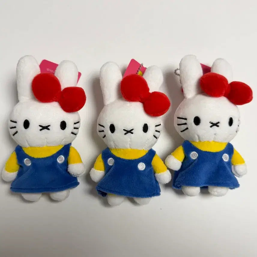 [BUNJANG] Hello Kitty &amp; Miffy Plush Keychain / 키티미피 인형키링