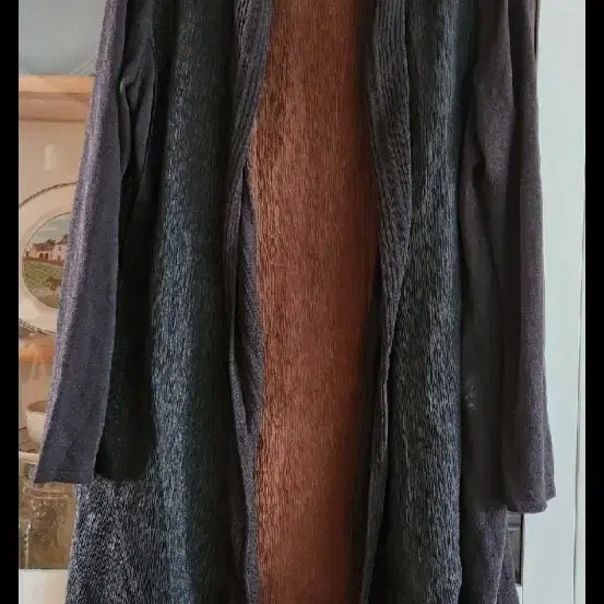 [BUNJANG] Esae 100% Silk Cardigan Charcoal / 이새  가디건형 차콜 색상 실크 100%
