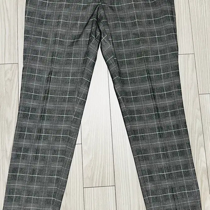 [BUNJANG] Light Gray Checkered Cotton Slacks - Golf Wear / 연회색 체크 슬랙스 면바지 골프웨어