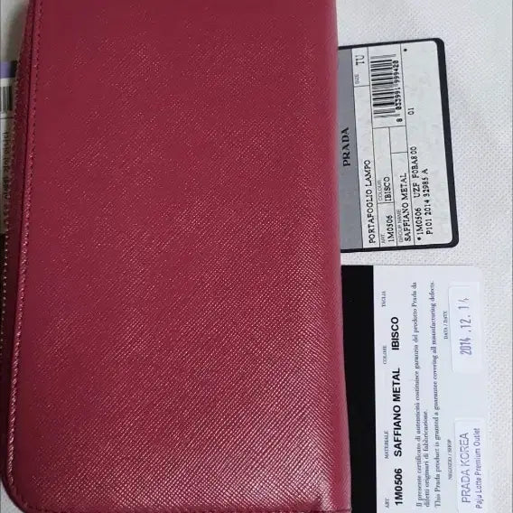 [BUNJANG] Prada Saffiano Wallet Pink Genuine A-Grade / 프라다 사피아노 장지갑/지갑 핑크 정품A급(보증서O)