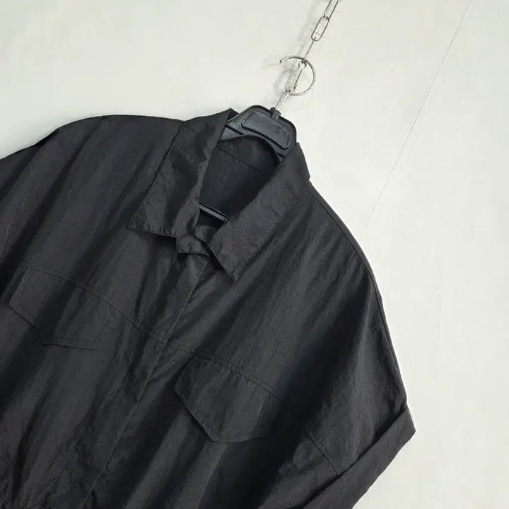 [SOLD OUT] 바스락블랙 셔츠 점프슈트(반바지) 77