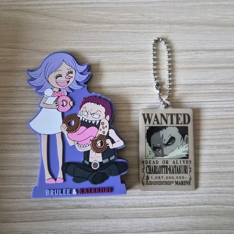 [BUNJANG] One Piece Katakuri Metal Keyring + Lovers Stand Bundle Set / 원피스 카타쿠리 메탈키링+러버스탠드
