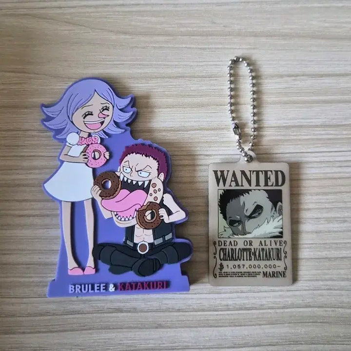 [BUNJANG] One Piece Katakuri Metal Keyring + Lovers Stand Bundle Set / 원피스 카타쿠리 메탈키링+러버스탠드