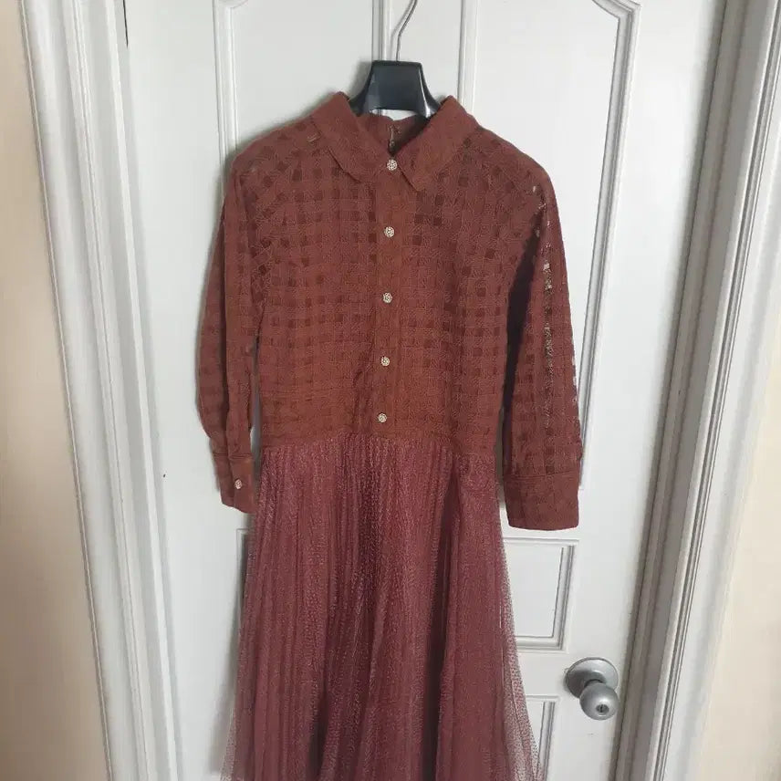 [BUNJANG] Checkered Chiffon Dress / 체크 쉬폰 원피스55