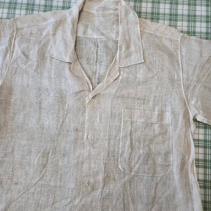 [BUNJANG] Ramie Blend Shirt / 105ㅡ모시 삼베색 셔츠ㅡ90