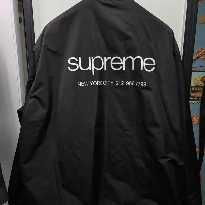 [BUNJANG] Supreme Black NYC Coach Jacket XL / 슈프림 블랙 코치 자켓 NYC xl