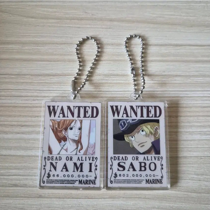 [BUNJANG] One Piece Sabo, Nami Wanted Poster Magnet Keychain Bundle Set / 원피스 사보,나미 수배서 마그넷 키링 일괄