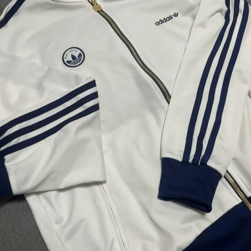 [BUNJANG] Adidas Beckenbauer White Track Top XL / 아디다스 베켄바우어 흰색 트랙탑 XL