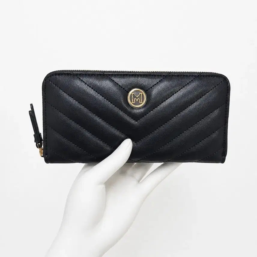 [BUNJANG] Metrocity Black Quilted Long Wallet / [METROCITY] 메트로시티 (새상품) 블랙 퀼팅 장지갑