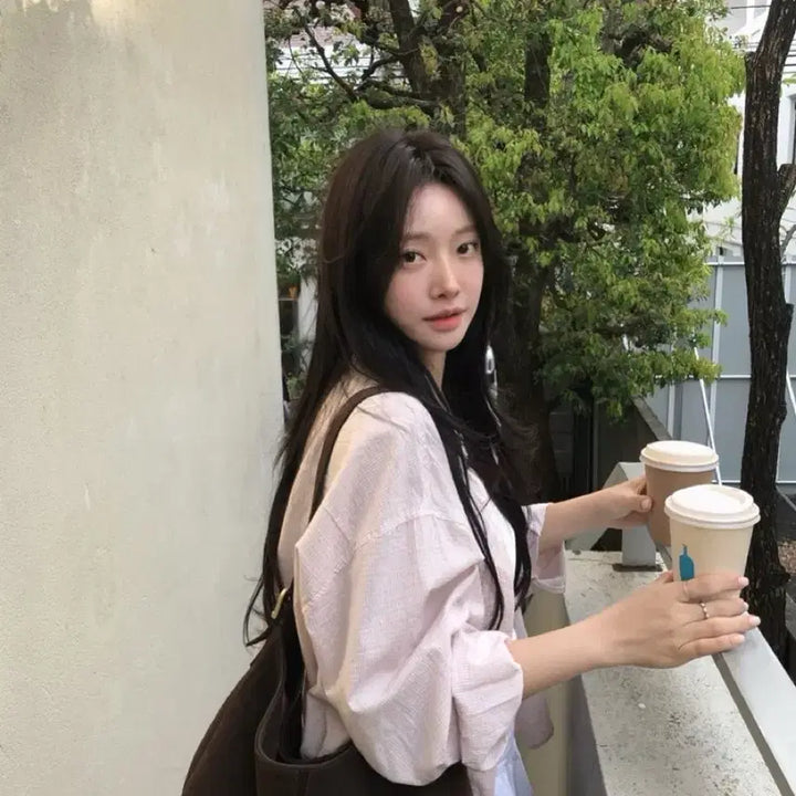 [BUNJANG] Leeds Lia Check Shirt Pink / 리즈 leeds 리아 체크셔츠 셔츠 핑크 더위시